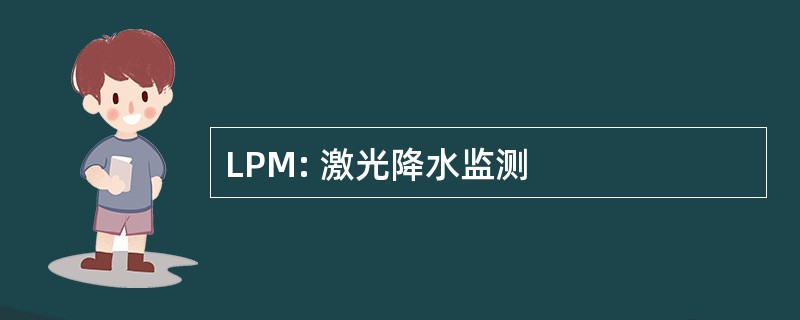 LPM: 激光降水监测