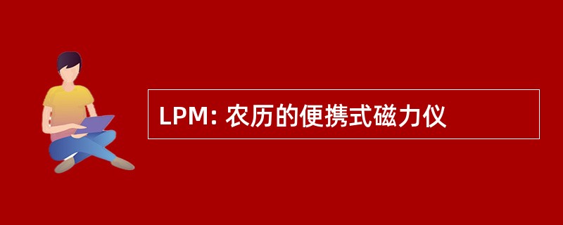 LPM: 农历的便携式磁力仪