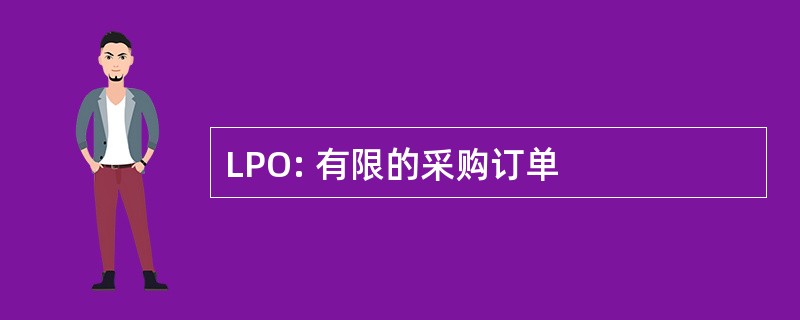 LPO: 有限的采购订单