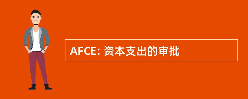 AFCE: 资本支出的审批