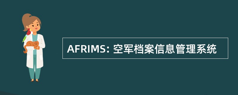 AFRIMS: 空军档案信息管理系统