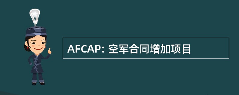 AFCAP: 空军合同增加项目