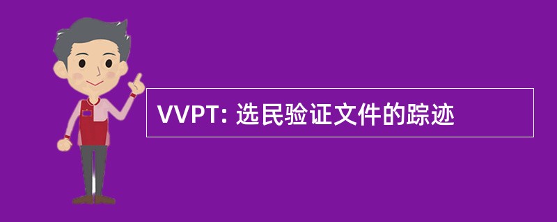 VVPT: 选民验证文件的踪迹