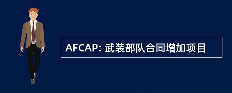 AFCAP: 武装部队合同增加项目