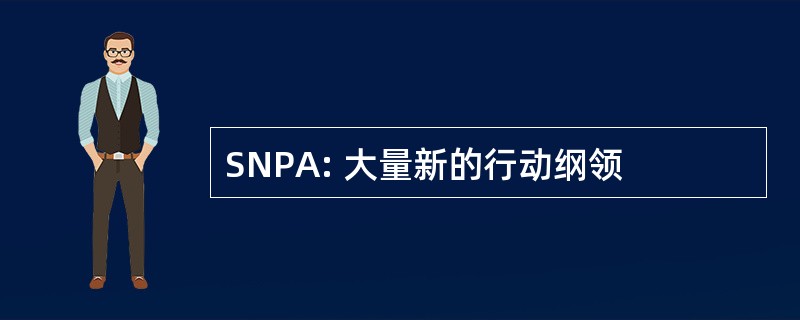 SNPA: 大量新的行动纲领