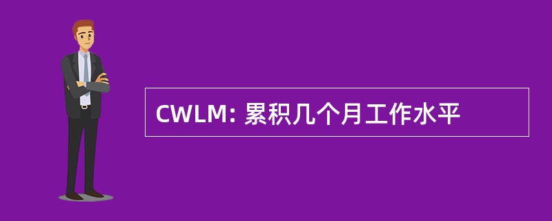 CWLM: 累积几个月工作水平