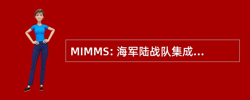 MIMMS: 海军陆战队集成维护管理系统