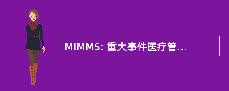 MIMMS: 重大事件医疗管理 & 支持