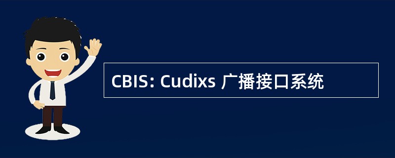 CBIS: Cudixs 广播接口系统