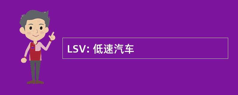 LSV: 低速汽车