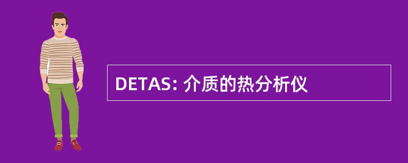 DETAS: 介质的热分析仪