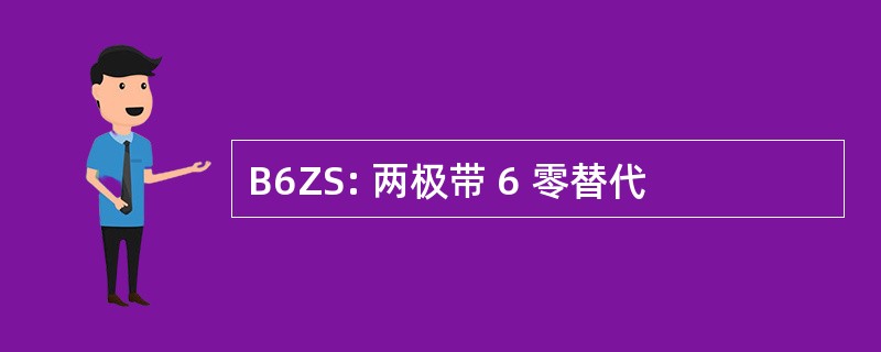 B6ZS: 两极带 6 零替代