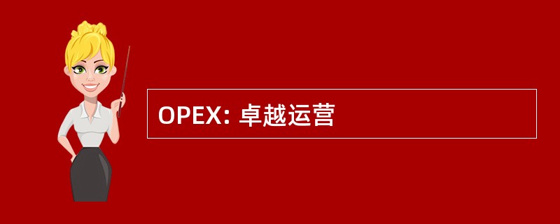 OPEX: 卓越运营