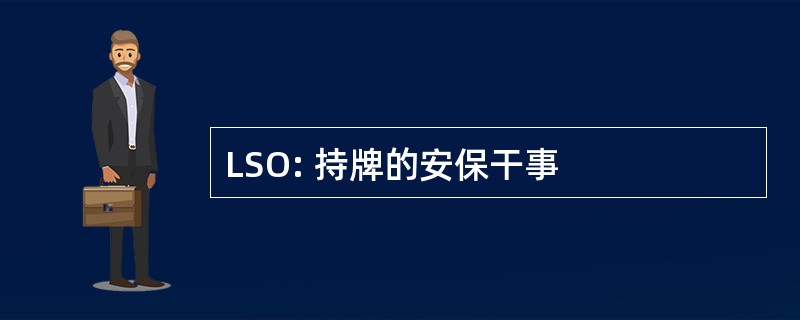 LSO: 持牌的安保干事