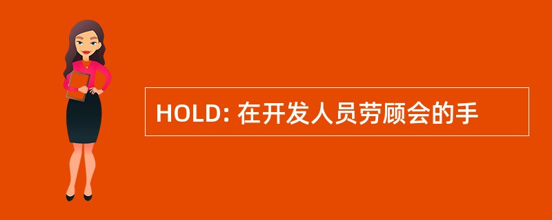 HOLD: 在开发人员劳顾会的手