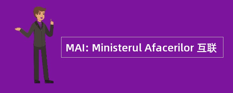 MAI: Ministerul Afacerilor 互联