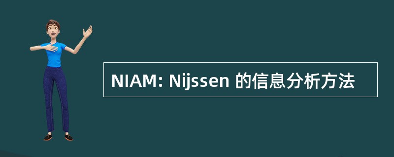 NIAM: Nijssen 的信息分析方法