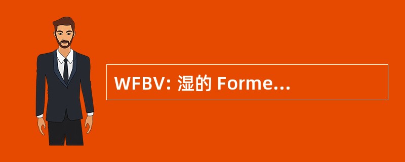 WFBV: 湿的 Formeel Buitenlandse Vennootschappen