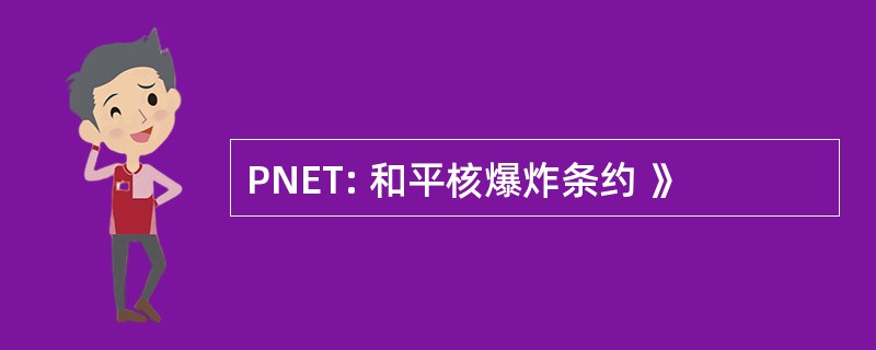 PNET: 和平核爆炸条约 》