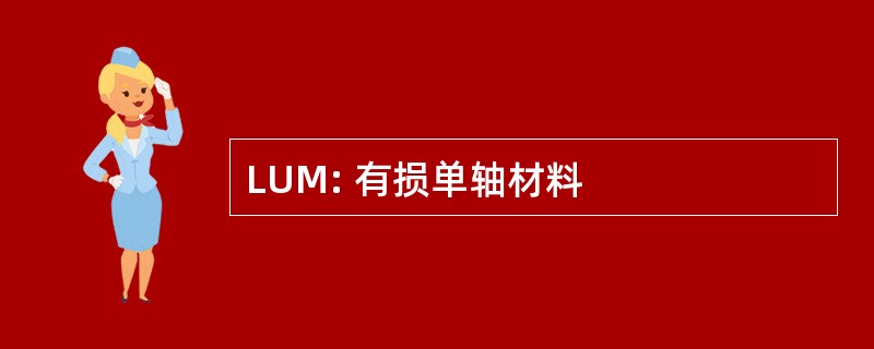 LUM: 有损单轴材料