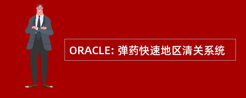 ORACLE: 弹药快速地区清关系统