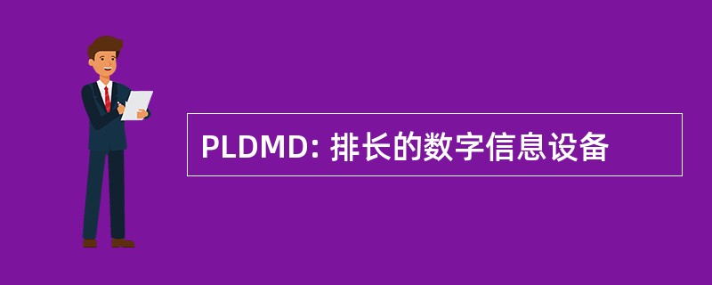 PLDMD: 排长的数字信息设备