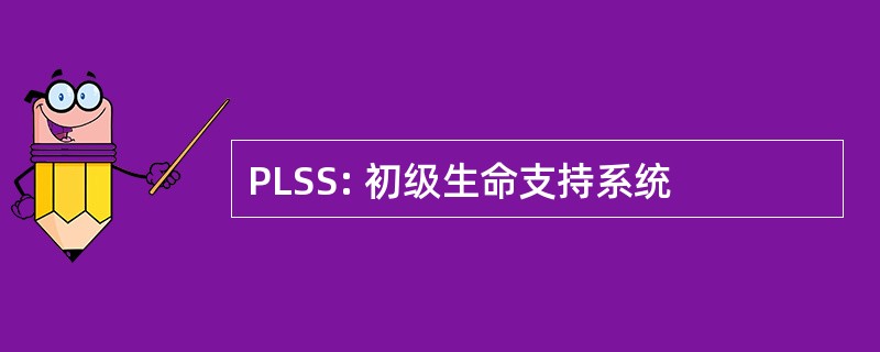 PLSS: 初级生命支持系统