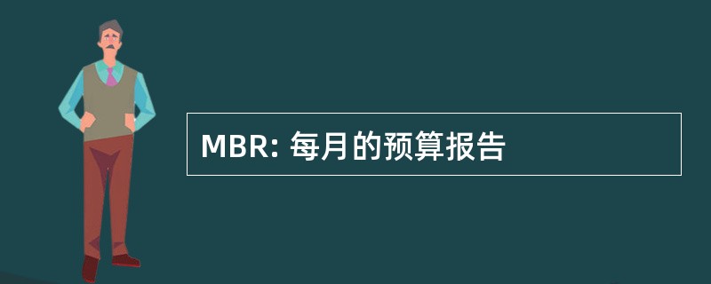 MBR: 每月的预算报告