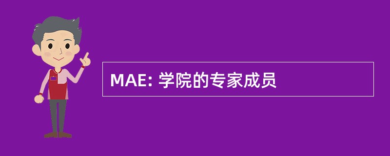 MAE: 学院的专家成员