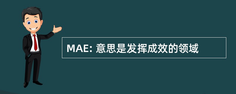 MAE: 意思是发挥成效的领域