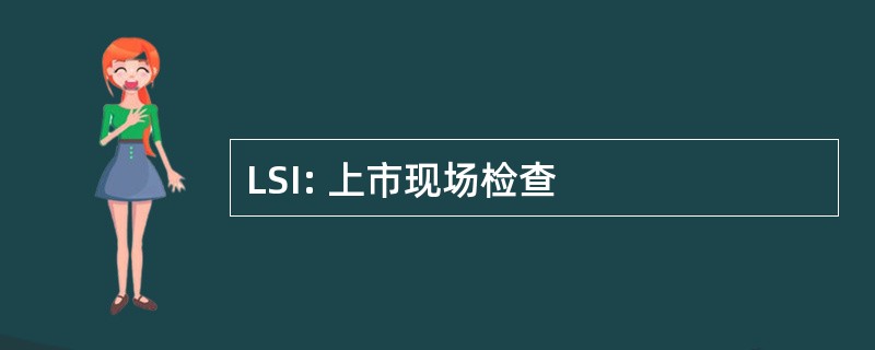 LSI: 上市现场检查