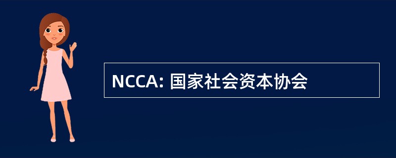 NCCA: 国家社会资本协会