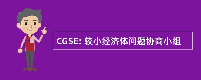 CGSE: 较小经济体问题协商小组