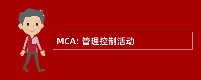 MCA: 管理控制活动