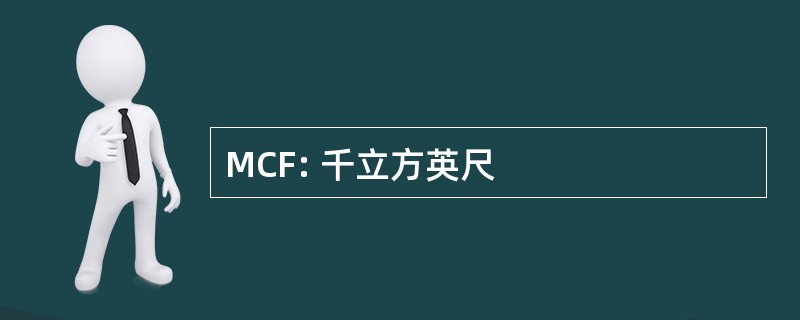 MCF: 千立方英尺