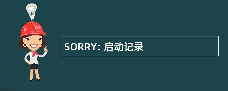 SORRY: 启动记录