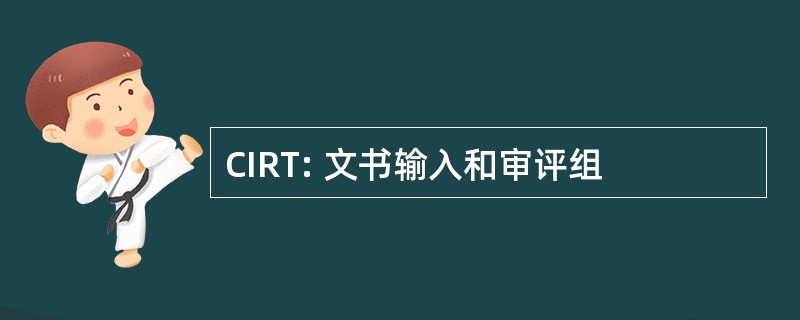 CIRT: 文书输入和审评组