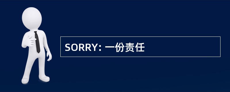 SORRY: 一份责任