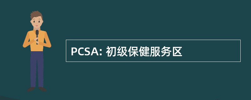 PCSA: 初级保健服务区