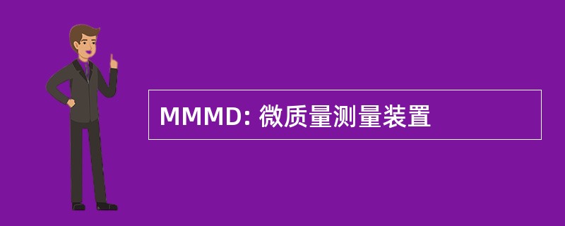 MMMD: 微质量测量装置