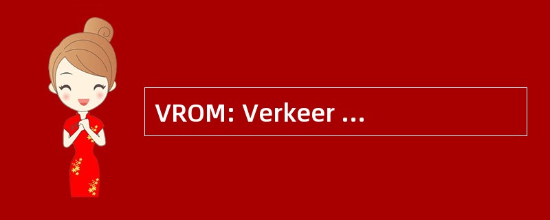 VROM: Verkeer Ruimtelijke Ordening 环境