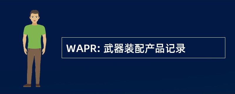 WAPR: 武器装配产品记录