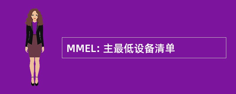 MMEL: 主最低设备清单