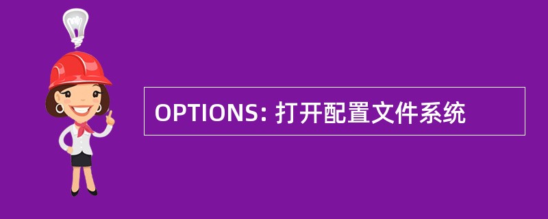 OPTIONS: 打开配置文件系统