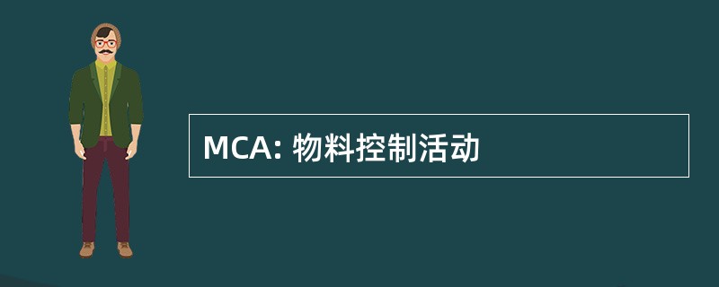 MCA: 物料控制活动