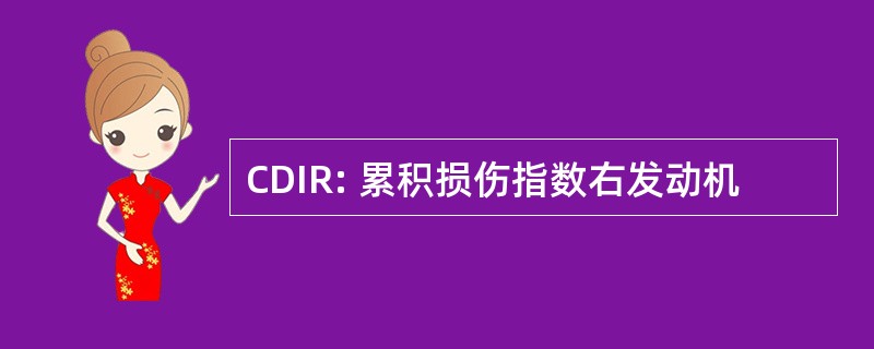 CDIR: 累积损伤指数右发动机