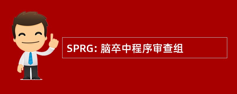 SPRG: 脑卒中程序审查组