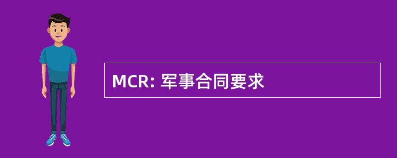 MCR: 军事合同要求