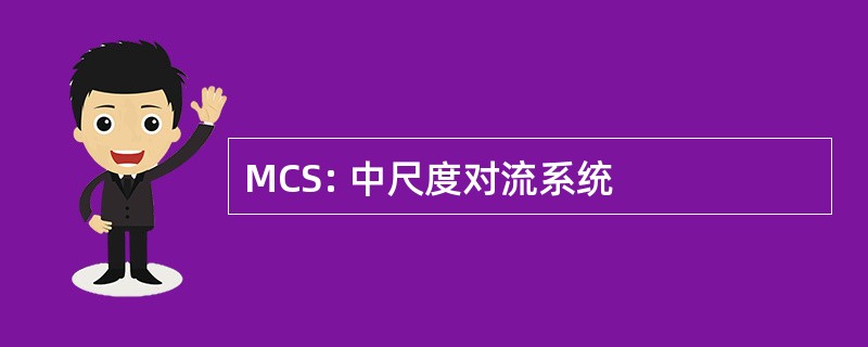 MCS: 中尺度对流系统