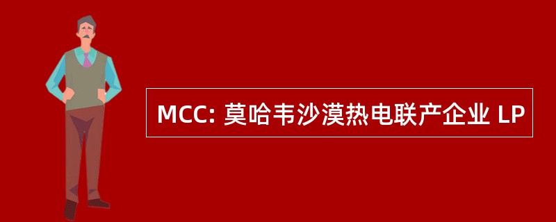 MCC: 莫哈韦沙漠热电联产企业 LP